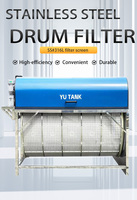 Système de filtration OEM Water Cycle 300 tonnes, filtre à tambour en acier inoxydable pour l'aquaculture, l'élevage de poissons, l'équipement agricole