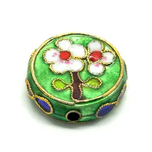 Perles chinoises en filigrane pour la fabrication de bijoux, fait à la main, perles rondes et plates en forme de disque en métal, taille 18mm, offre spéciale