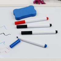 Marqueurs pour tableau blanc de haute qualité à pointe oblique, effaçables à sec et à l'eau, 4 couleurs