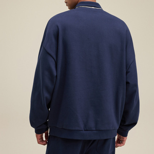 <span class=keywords><strong>Felpa</strong></span> <span class=keywords><strong>Polo</strong></span> Unisex a Maniche Lunghe in Cotone Pesante, Tinta Unita, per Vendita all'Ingrosso - Product Image 5