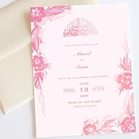 Carte de menu d'invitation de mariage de luxe personnalisée découpée sur mesure, impression typographique et offset, papier de vœux avec gaufrage, reliure parfaite