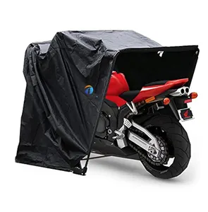 Cobertizo de refugio para motocicleta exterior 600D con revestimiento de PU, cubierta plegable para tienda de motocicleta, garaje para motocicleta