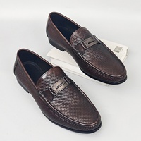 Mocassins décontractés pour hommes en cuir de vachette, bout rond, élégants, durables, semelles souples, légers, à enfiler, tissés, nouvelle collection automne
