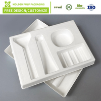Support en papier de pulpe de canne à sucre personnalisé, matériau recyclable et écologique, support intérieur moulé en pulpe de canne à sucre sur mesure