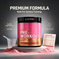 Poudre de pré-entraînement premium, poudre énergisante pour la santé, soutien musculaire, prise de masse, caféine, énergie, sans sucre, pré-entraînement