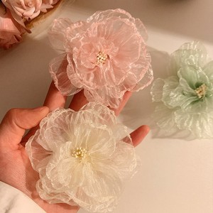 Pinza de Pelo <span class=keywords><strong>con</strong></span> Flores para Mujer, Nuevo Estilo 2026, Elegante y de Alta Gama para Uso Diario, Pinza de Pelo de PC <span class=keywords><strong>con</strong></span> Borde Quemado y Flores Envueltas, Accesorios <span class=keywords><strong>con</strong></span> Estambres de Flor - Product Image 1