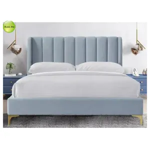 工厂供应有吸引力的价格批发家用软垫豪华泡沫双人床现代松木卧室软床家具