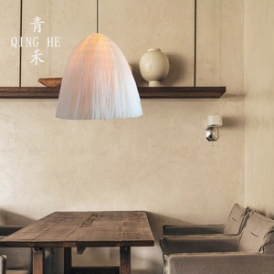 Luminaire suspendu rond Qing He, lampe à économie d'énergie E27, blanc, éclairage pour la maison, la cuisine, le café, le restaurant - Product Image 5