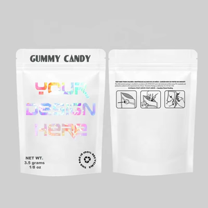 YOUR DESIGN 3.5 Mylar <b>Bags</b> Box Set Resealable Stand up Pouch Recyclable Customizable for Chewing Gummy Herb Tobacco Dry Flower - Product Image 1
