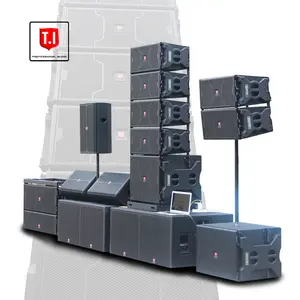 Draagbare Mini Krachtige Actieve Line Array Audio Concert Geluidssysteem Enkele 10 Inch Tweeweg Metalen Luidsprekers Voor Evenementen