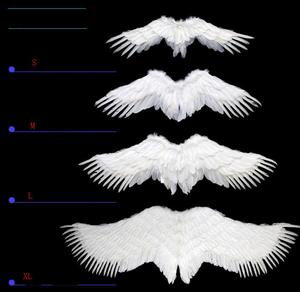 羽毛天使翅膀女孩女性角色扮演仙女翅膀万圣节圣诞派对服装装扮艺术装饰品黑白<span class=keywords><strong>M</strong></span>码 - Product Image 3