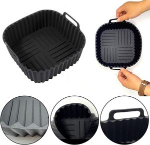 Doublure carrée réutilisable en silicone pour friteuse à air, 100 % alimentaire, sans BPA, pour four de cuisine - Product Image 2
