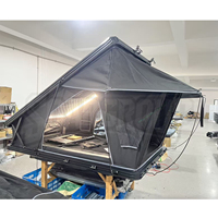 Tente de toit 4x4 à coque rigide, triangulaire, surélevée, coupe-vent, pour agent de vente en gros d'usine