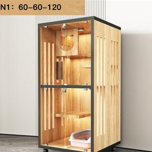 Profession eller Hersteller Großraum Haustier käfige Häuser Holz <span class=keywords><strong>Outdoor</strong></span> Elegant Solid Pattern Holz <span class=keywords><strong>Cat</strong></span> Castle Pet House - Product Image 3