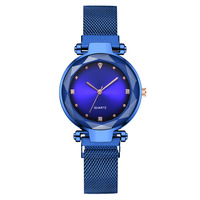 Jam Tangan Wanita Model Terbaru Terlaris, Fashionable, Ramah Lingkungan, Casing Akrilik, Quartz, Bertabur Berlian, Magnetik Tipe Lazy