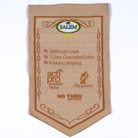 Étiquettes de matelas en polyester tissé sur mesure, étiquettes de matelas en tissu haute densité, étiquettes de matelas pour textiles de maison, logo de matelas OEM ODM, étiquette de matelas