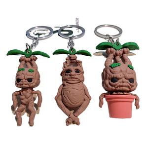Nueva llegada Mandela llavero <span class=keywords><strong>Mandrake</strong></span> adornos Pvc llavero Halloween coche escuela bolsa colgante llavero de goma - Product Image 1