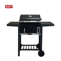 Barbecue au charbon universel et polyvalent pour patio et camping, hauteur réglable et détachable
