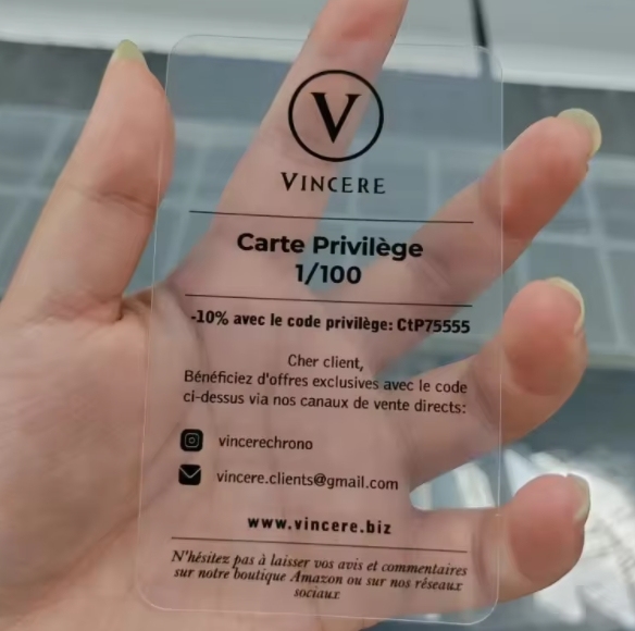 custom clear transparent pvc cards sheet