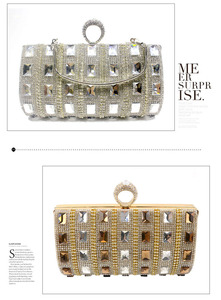 Acrylique Diamants Femmes Embrayage Sacs De Soirée Acrylique Mariage Mariée Sacs À Main <span class=keywords><strong>Noir</strong></span> <span class=keywords><strong>Argent</strong></span> Or Sacs À Bandoulière Avec Chaînes - Product Image 4