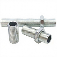 304 Stainless Steel Full Thread Hollow Stud Bolts M10 Fine Thread Lamp Nipple for Lighting Accessories