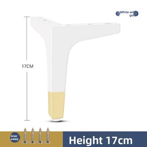 Patas Metálicas Blancas <span class=keywords><strong>de</strong></span> Tres Puntas para Muebles |   Soporte Moderno y Resistente para Sofá, Mueble <span class=keywords><strong>de</strong></span> TV y Mueble <span class=keywords><strong>de</strong></span> Baño |   Patas <span class=keywords><strong>de</strong></span> Fácil Instalación - Product Image 6