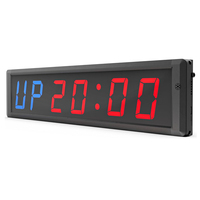 Horloge de gym Jhering avec affichage numérique de compte à rebours de 4 pouces pour entraînement en salle, grand minuteur de fitness