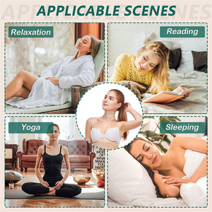 Ceinture de Soin du Cou en Coton Kaki Rose Blanc – Soutien Cervical, Aide au Sommeil, Massage aux Huiles Essentielles - Product Image 2