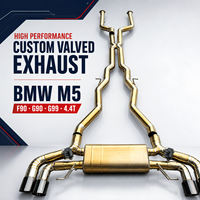 Système d'échappement à soupapes en titane haute performance sur mesure avec finition lisse de 1,5 mm d'épaisseur pour M5 F90 G90 G99 4.4T