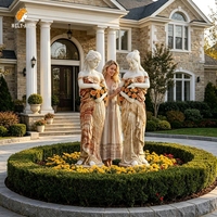 Escultura de Dama Griega Clásica de Mármol de Tamaño Real MILY, Tallada a Mano, Decoración para Jardín o Villa, en Venta
