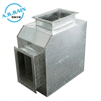 Boîte de silencieux de transition en acier galvanisé, boîte de réduction du bruit de pression statique HVAC