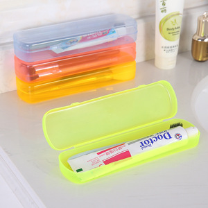 Travel Toothbrush And Toothpaste <b>Storage</b> <b>Box</b> Yellow Foldable For Export Use - Product Image 3