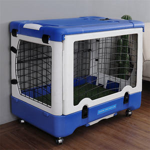 Boîte de transport personnalisée xxl pour animaux de compagnie, caisse pliable, robuste, métal, plastique, voiture, extérieur, intérieur, cage de luxe pliable pour chiens