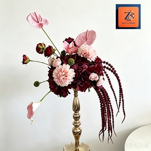 ZIKE FLOWER 2026 Tendance : Ensemble de fleurs artificielles pour mariage, arrangement floral mixte luxueux fait main, Hortensia, Rose, Orchidée, toucher réel - Product Image 4