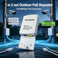 Extenseur de commutateur PoE extérieur 250m, étanche, 10/100Mbps, 3 ports, Plug & Play, empilable, répéteur Full-Duplex, caméra IP ANPA AP-102JF