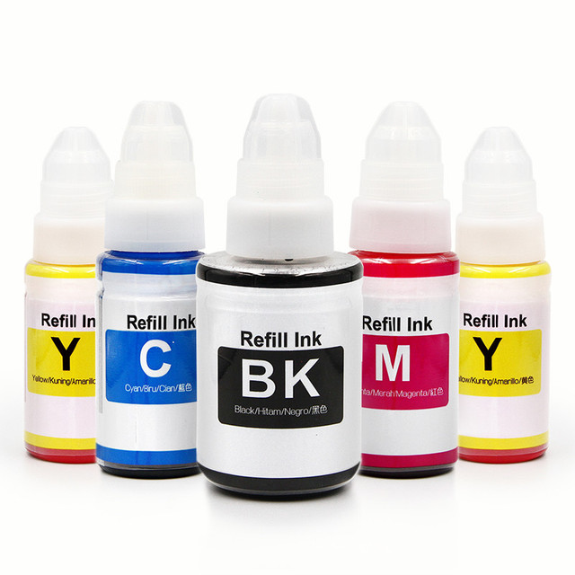 Ocbestjet 4 Colors Universal Dye Printer Ink G 3010 for Canon G3010 G3000 G4000 G4010 Printer