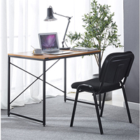 Chaise à armature métallique empilable pour étudiant en usine avec tablette d'écriture Fauteuil à dossier réglable pour conférence d'invité avec coussin