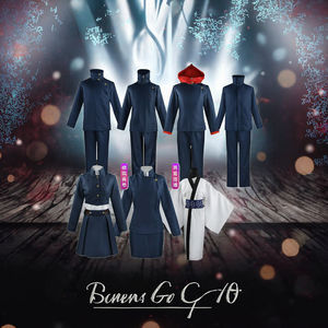 Costume de déguisement pour filles d'Halloween, anime Jujutsu Kaisen, Fushiguro Megumi <span class=keywords><strong>Gojo</strong></span>, costume de <span class=keywords><strong>cosplay</strong></span>, uniforme bleu, ensemble complet avec cape - Product Image 3