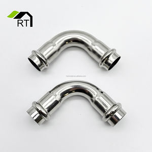 Быстрая установка из нержавеющей стали, пресс-фитинги низкого давления, локоть, профиль, европейский стандарт, 90 градусов, DN12-DN100 изгиба - Product Image 1