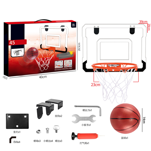 Adjustable Folding Basketball Board Customized logo Kids Mini Basketball Hoop Indoor