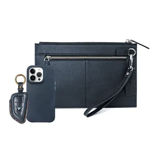 Couverture de téléphone antichoc de <span class=keywords><strong>luxe</strong></span> personnalisée pour hommes d'affaires en cuir véritable étui de téléphone pour <span class=keywords><strong>iPhone</strong></span> <span class=keywords><strong>13</strong></span> 14 Pro Max - Product Image 6
