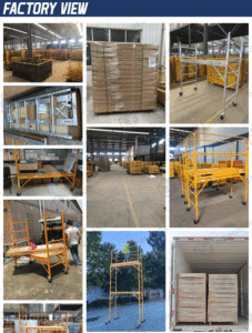 Ponteggio Portatile in Lega di Alluminio, Scala per Edilizia, Ponteggio Mobile in Ferro, Altezza Regolabile, Piccolo Ponteggio - Product Image 5