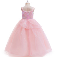 Vestido de lujo rosa con lentejuelas princesa magia mala bruja Cosplay traje de actuación vestido de fiesta de cumpleaños para niñas
