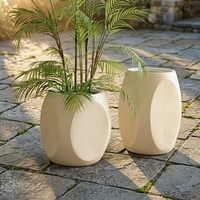 Pot de fleurs en fibre d'argile durable avec trou de drainage, écologique, biodégradable, design vintage/moderne pour jardin, hôtel, usage domestique
