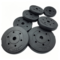 Poids de musculation en gros pas cher, multi-gym, 2,5 kg/5 kg/7,5 kg/10 kg/15 kg, plaques de poids pour salle de sport, plaques de poids en PVC, plastique