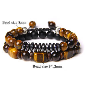 Pulsera Ajustable de Cuentas de <span class=keywords><strong>Ojo</strong></span> de Tigre para Hombre, Piedra Natural de Hematita Curativa, Pulseras de <span class=keywords><strong>Ojo</strong></span> de Tigre, Pulsera de <span class=keywords><strong>Ojo</strong></span> de Tigre para Hombre - Product Image 6