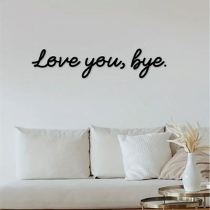 Las populares pegatinas de pared de madera con las frases "I love you" y "Goodbye" de Temu son un artículo de decoración para el hogar creativo y sofisticado. - Product Image 4