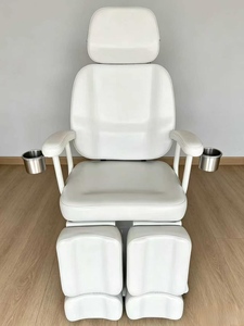 Sillón de Pedicura Manual con Reposapiés Dividido, Portavasos y Reclinación Ajustable para Salón de Uñas y Spa de Pies - Product Image 5