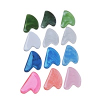 Planche de massage Gua Sha en résine en forme de cœur pour le visage, anti-âge, anti-rides, drainage lymphatique, relaxation, soin de beauté, outil pour le visage