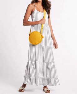 <span class=keywords><strong>Bolso</strong></span> de paja de ganchillo natural para mujer, con borla de pajita de papel, tejido <span class=keywords><strong>redondo</strong></span> de paja para verano, para playa, regalo para niña - Product Image 6